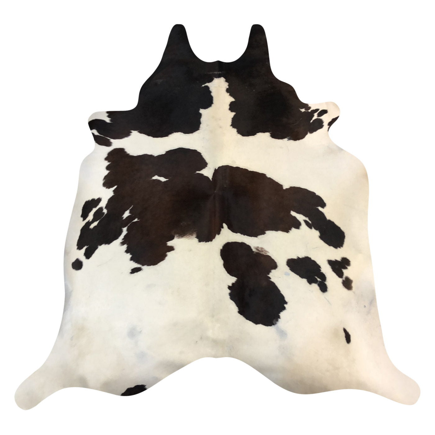 Natural Brazilian Cowhide Rug -  Espresso & Ivory