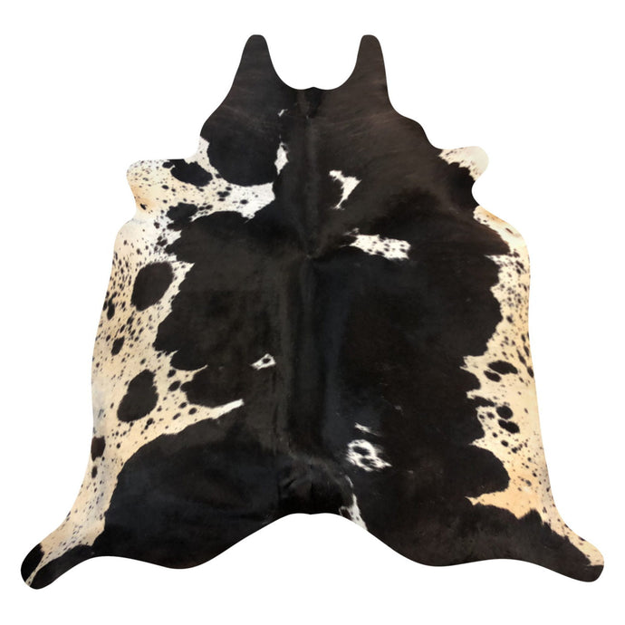 Natural Brazilian Cowhide Rug -  Espresso, Beige & Ivory