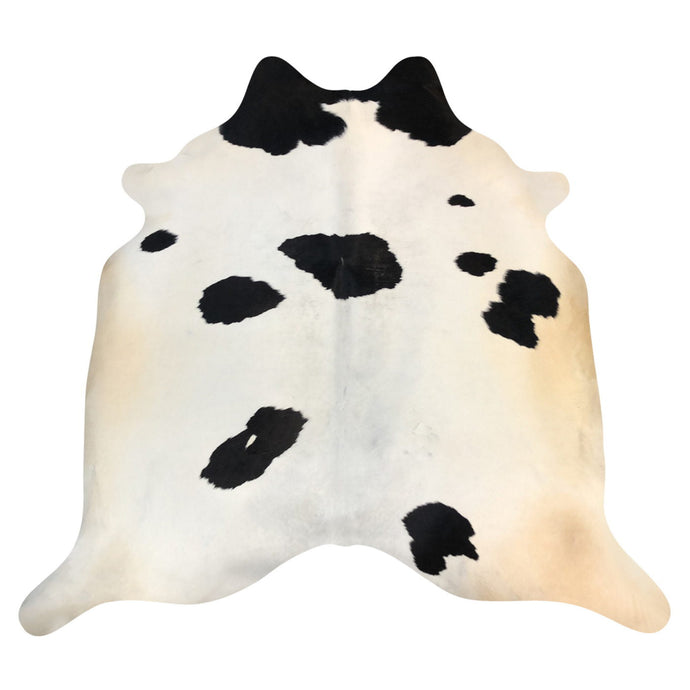 Natural Brazilian Cowhide Rug -  Ivory & Espresso