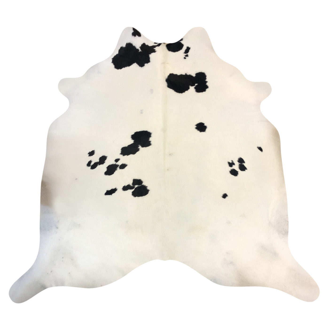 Natural Brazilian Cowhide Rug -  Ivory & Espresso