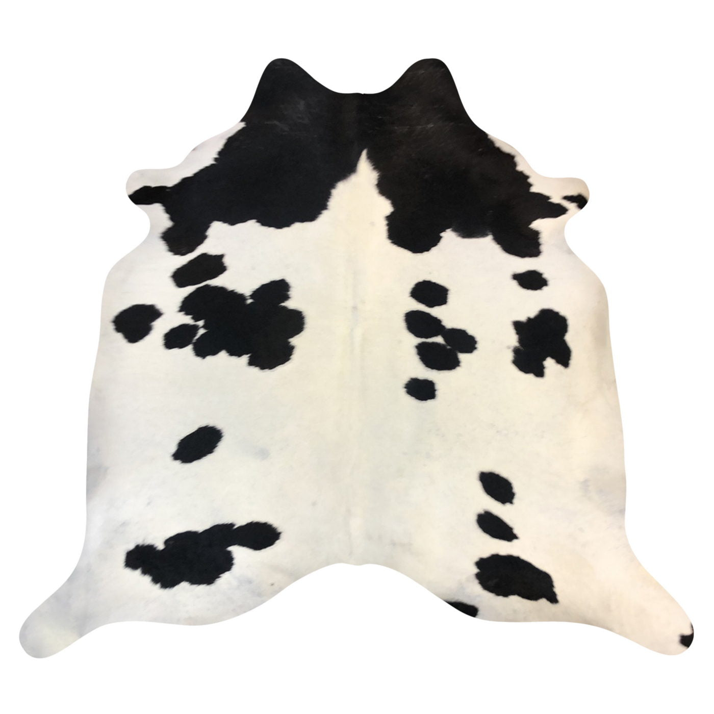 Natural Brazilian Cowhide Rug -  Ivory & Espresso