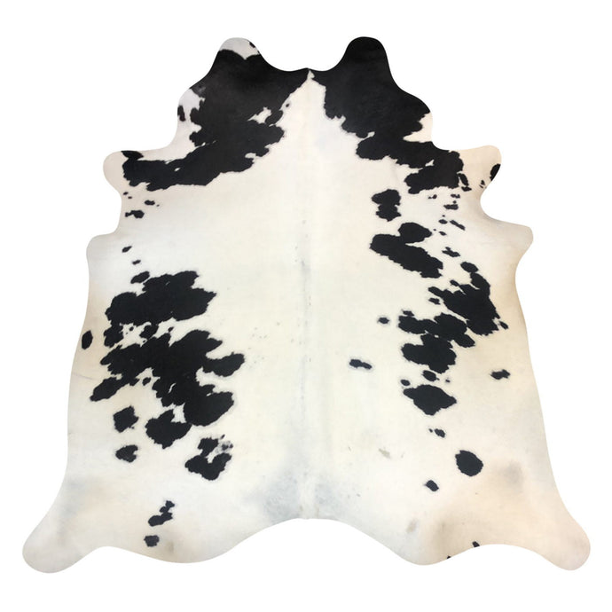 Natural Brazilian Cowhide Rug -  Ivory & Espresso