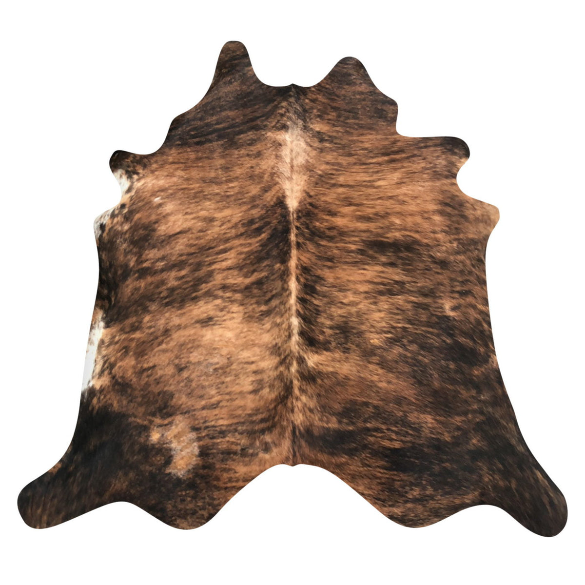 Natural Brazilian Cowhide Rug -  Caramel, Espresso & Ivory