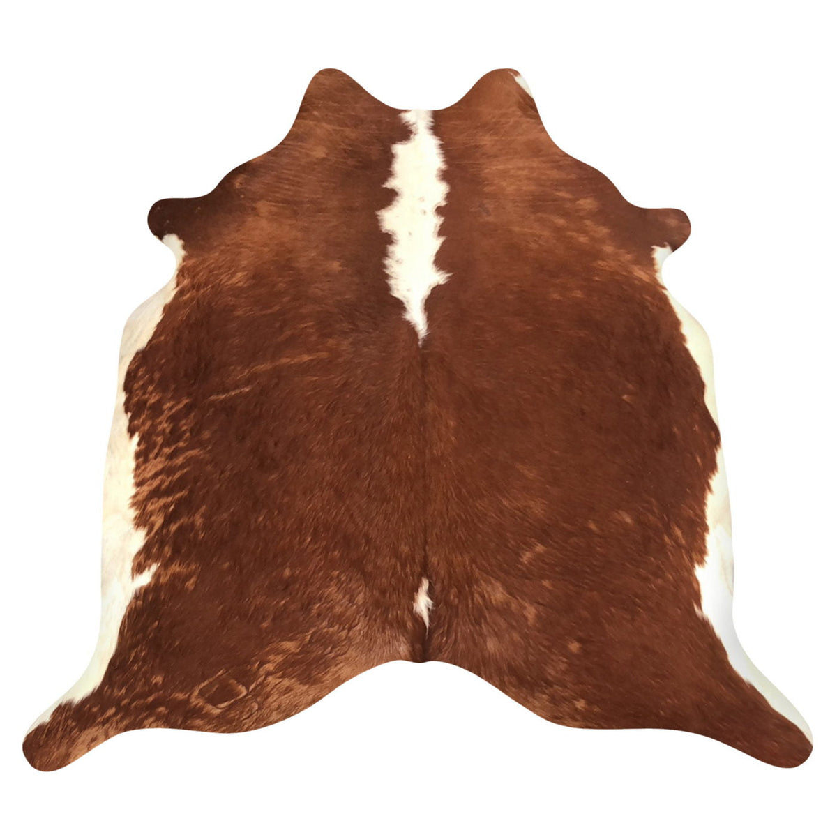 Natural Brazilian Cowhide Rug -  Mocha & Ivory
