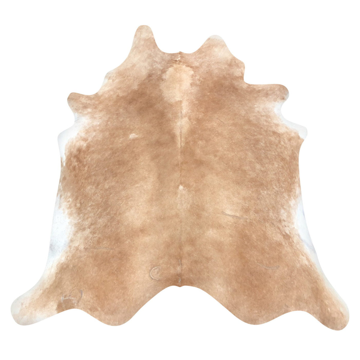 Natural Brazilian Cowhide Rug -  Caramel & Ivory