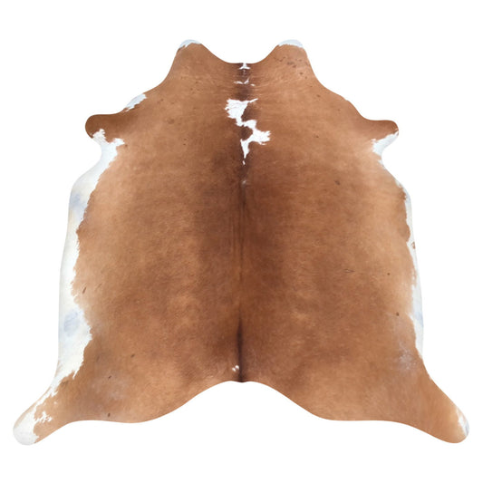 Natural Brazilian Cowhide Rug -  Caramel & Ivory