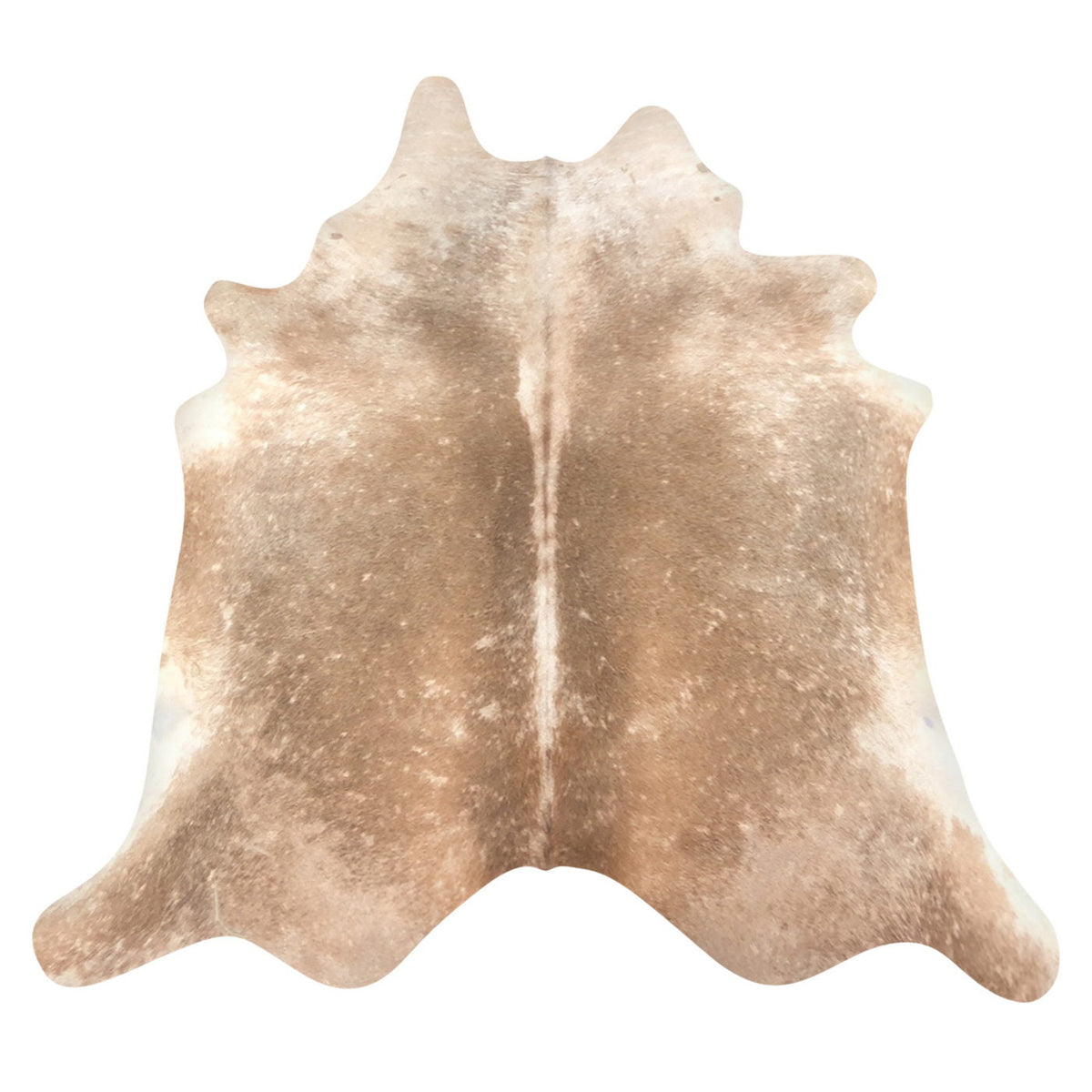 Natural Brazilian Cowhide Rug -  Caramel & Ivory