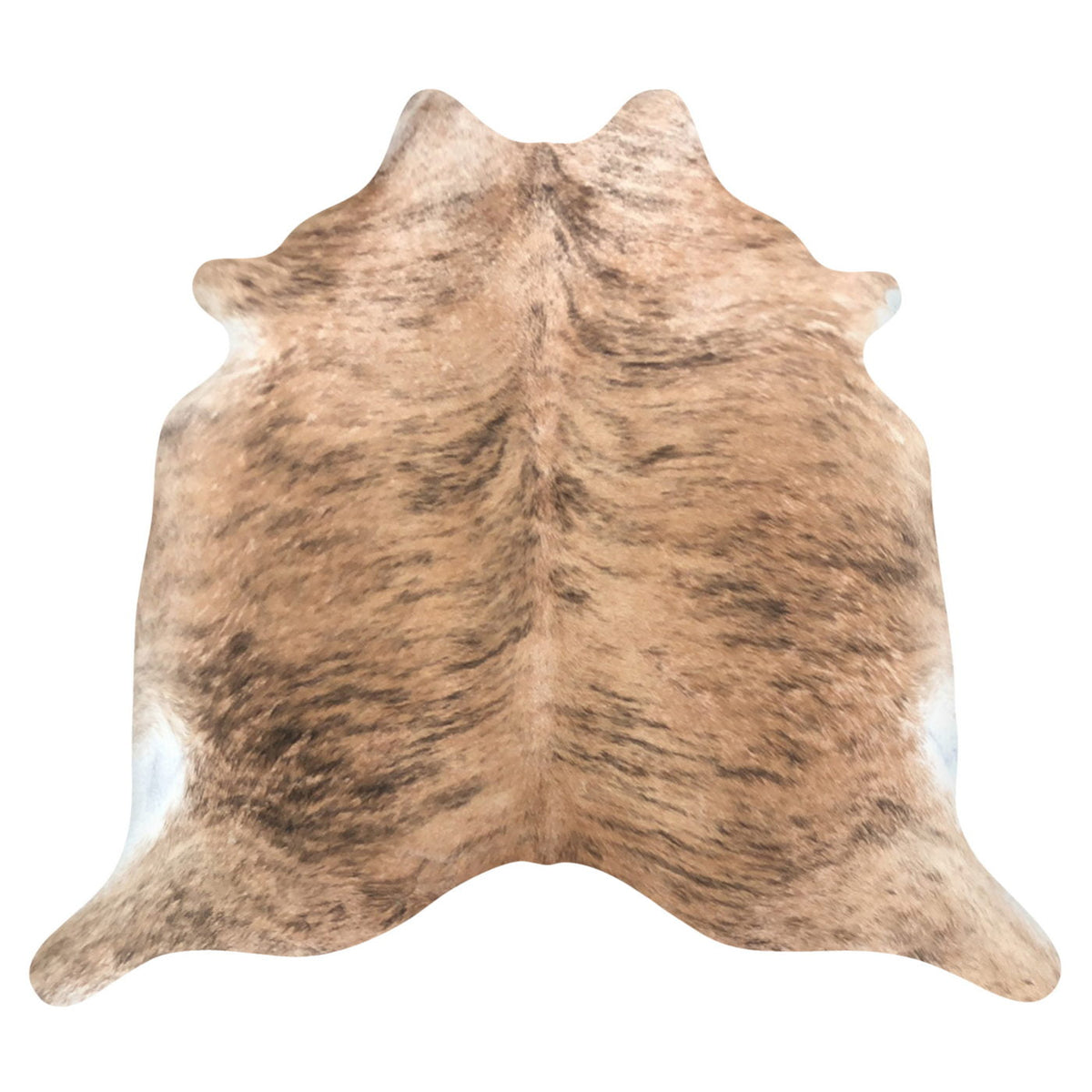 Natural Brazilian Cowhide Rug -  Caramel, Espresso & Ivory