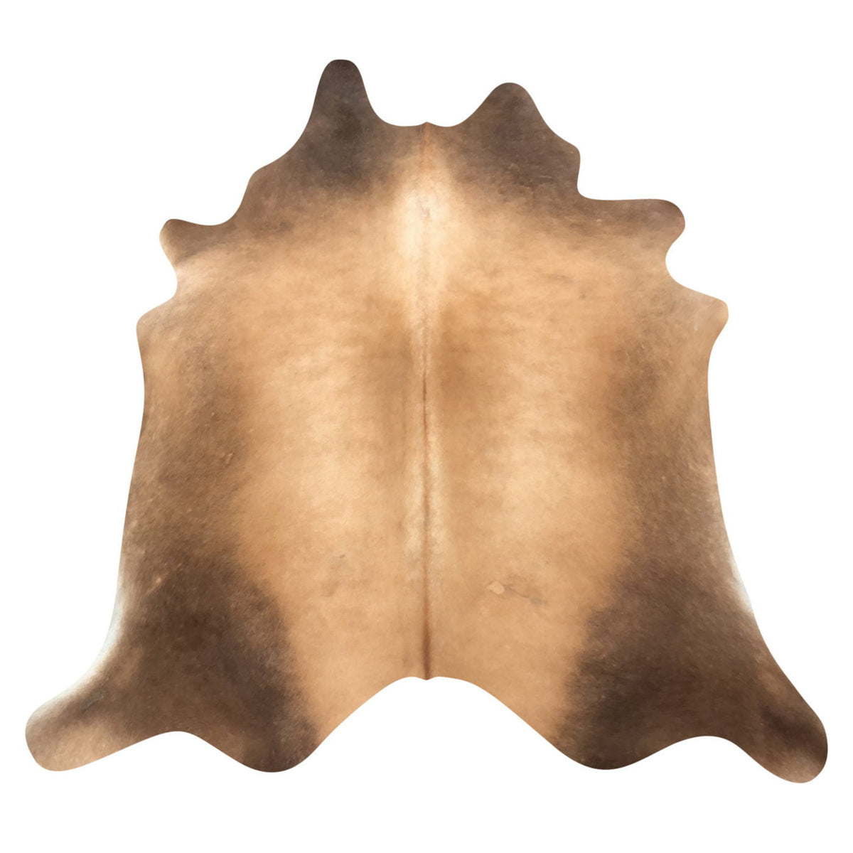 Natural Brazilian Cowhide Rug -  Caramel, Chocolate & Ivory
