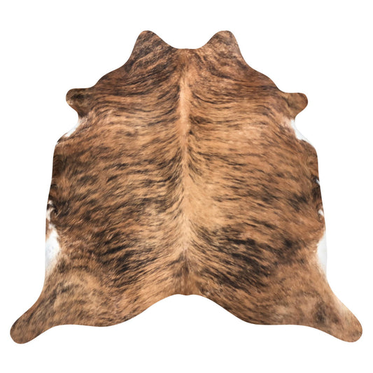 Natural Brazilian Cowhide Rug -  Caramel, Espresso & Ivory