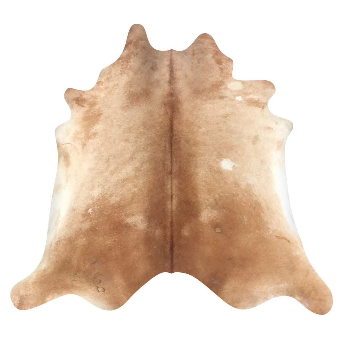 Natural Brazilian Cowhide Rug -  Caramel & Ivory