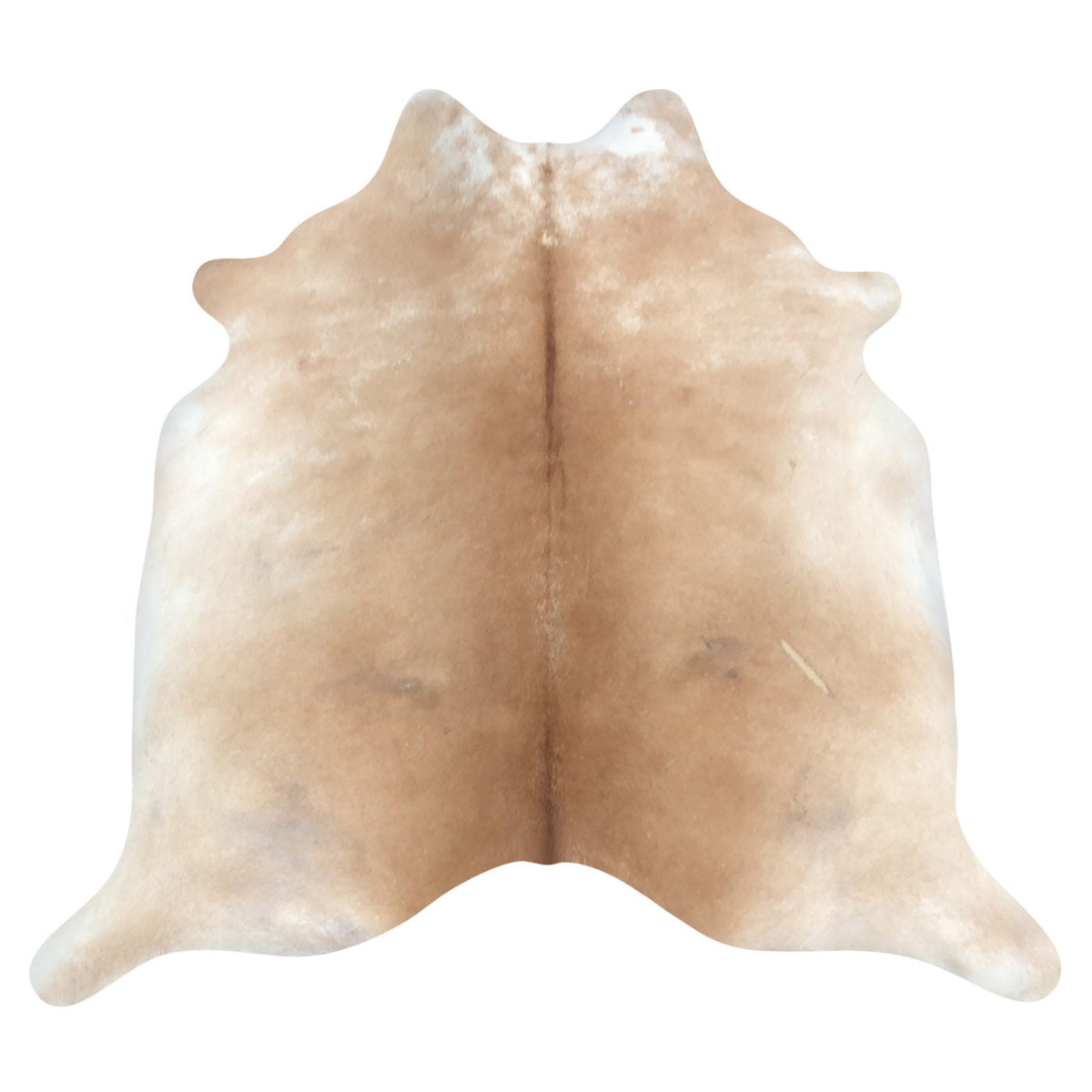 Natural Brazilian Cowhide Rug -  Caramel & Ivory