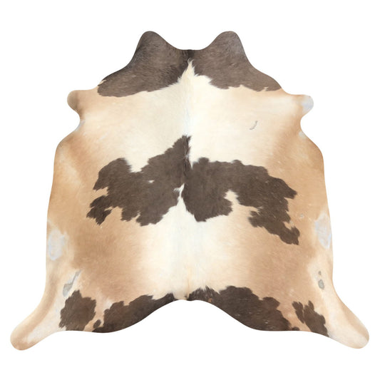 Natural Brazilian Cowhide Rug -  Espresso, Beige & Caramel
