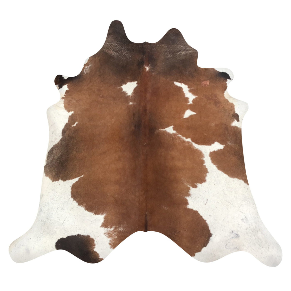 Natural Brazilian Cowhide Rug -  Mocha & Ivory