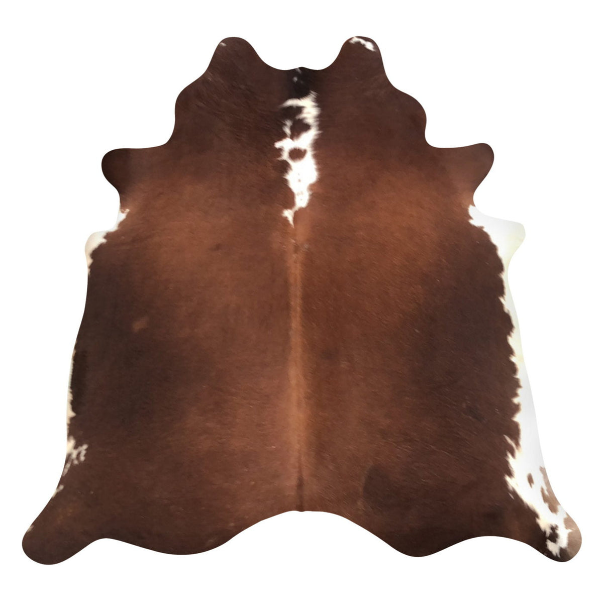 Natural Brazilian Cowhide Rug -  Chocolate & Ivory