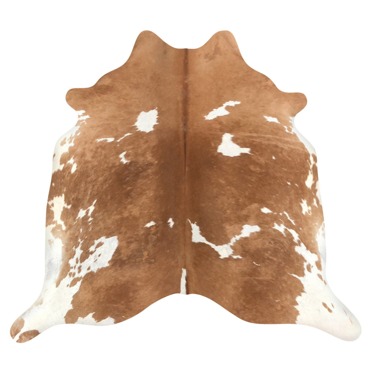 Natural Brazilian Cowhide Rug -  Caramel & Ivory