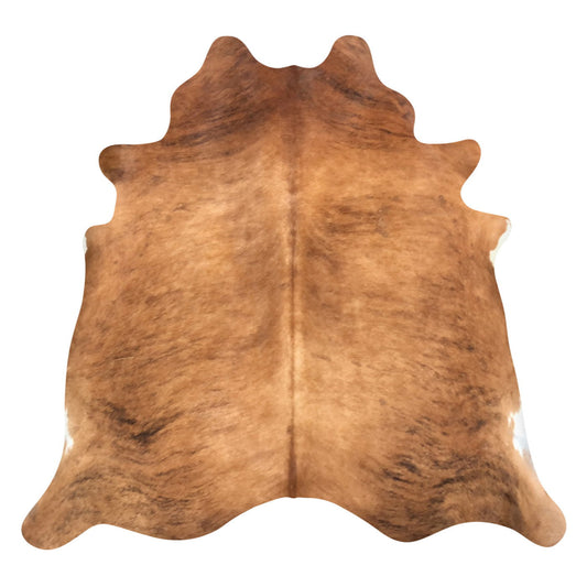 Natural Brazilian Cowhide Rug -  Caramel, Espresso & Ivory