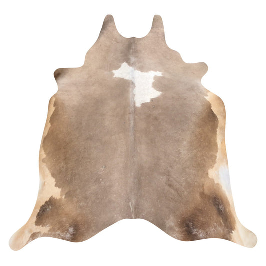 Natural Brazilian Cowhide Rug -  Caramel & Ivory
