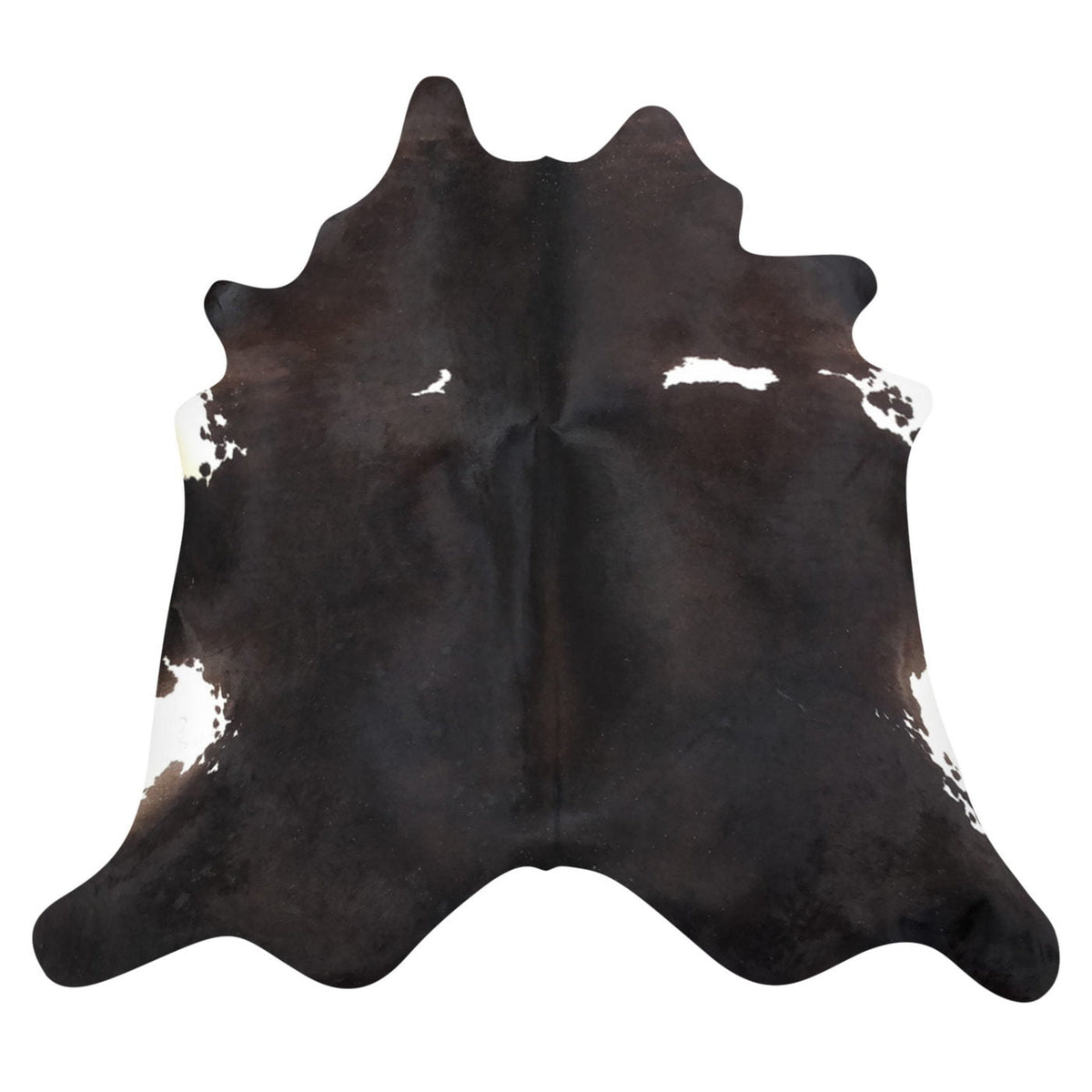 Natural Brazilian Cowhide Rug -  Espresso & Ivory