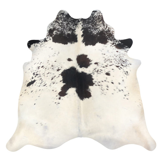 Natural Brazilian Cowhide Rug -  Espresso & Ivory