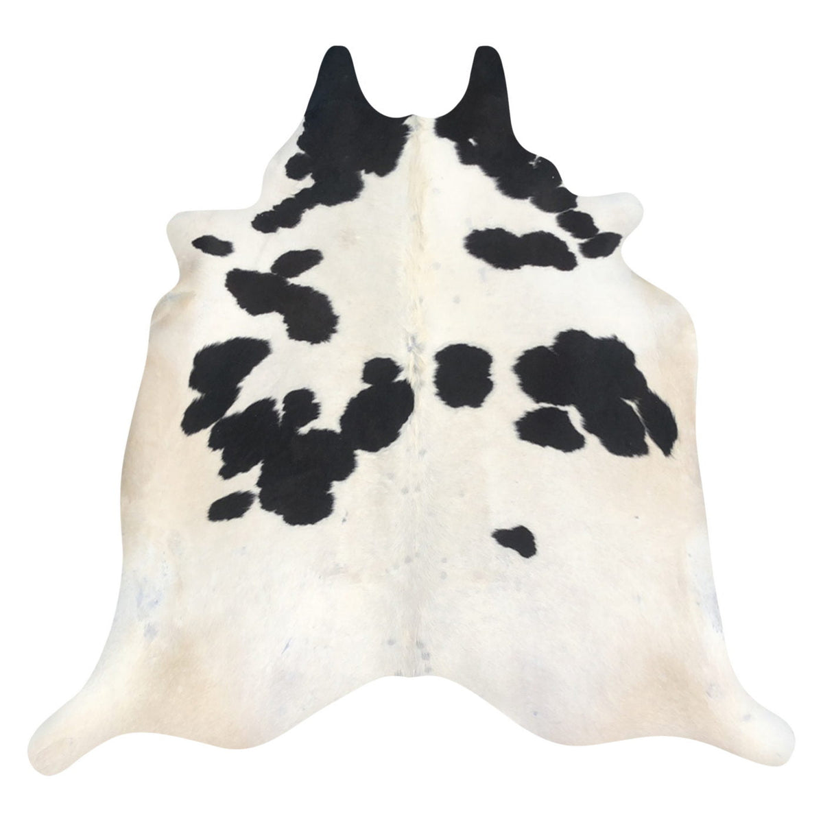 Natural Brazilian Cowhide Rug -  Ivory & Espresso