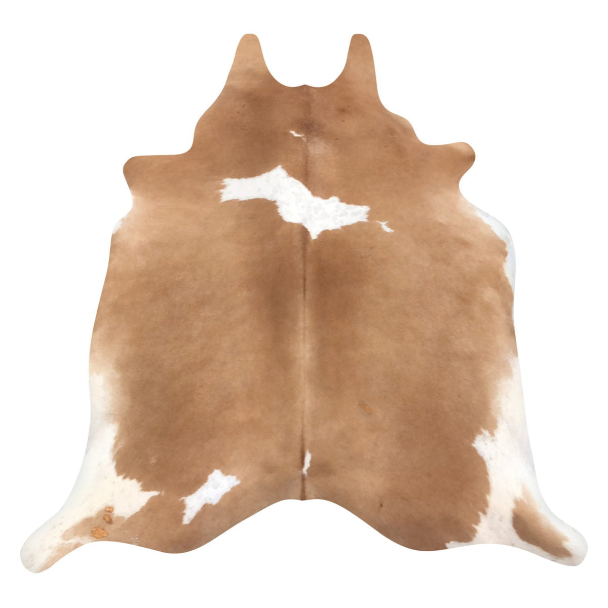 Natural Brazilian Cowhide Rug -  Caramel & Ivory