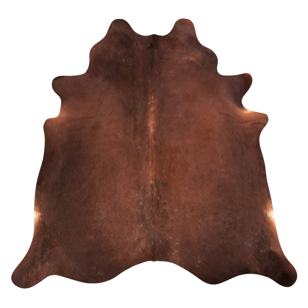 Natural Brazilian Cowhide Rug -  Chocolate & Ivory