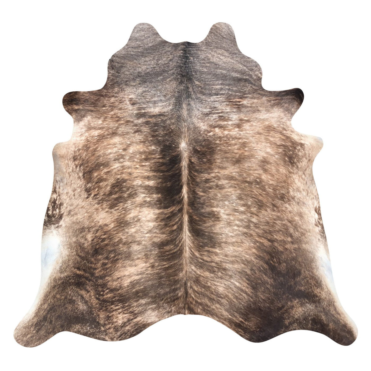 Natural Brazilian Cowhide Rug -  Caramel, Espresso & Ivory