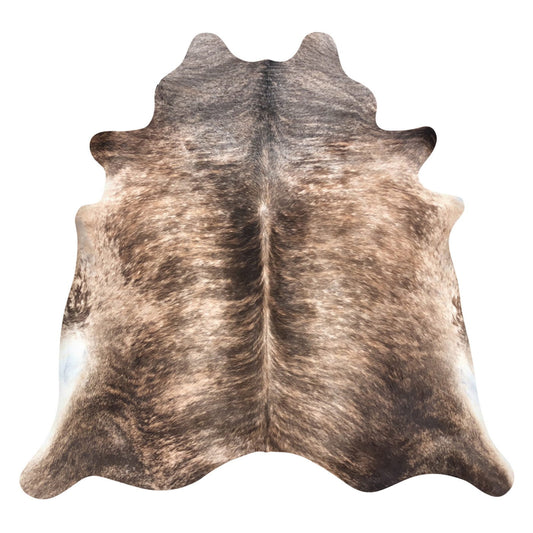 Natural Brazilian Cowhide Rug -  Caramel, Espresso & Ivory