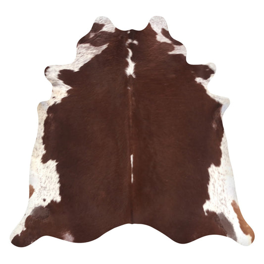 Natural Brazilian Cowhide Rug -  Chocolate & Ivory