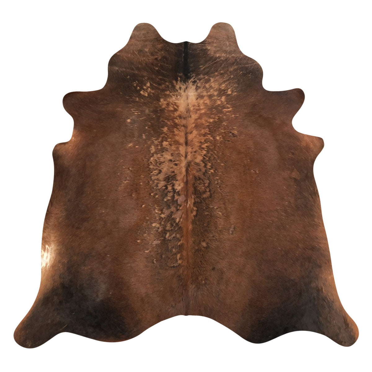 Natural Brazilian Cowhide Rug -  Mocha & Ivory