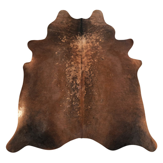 Natural Brazilian Cowhide Rug -  Mocha & Ivory