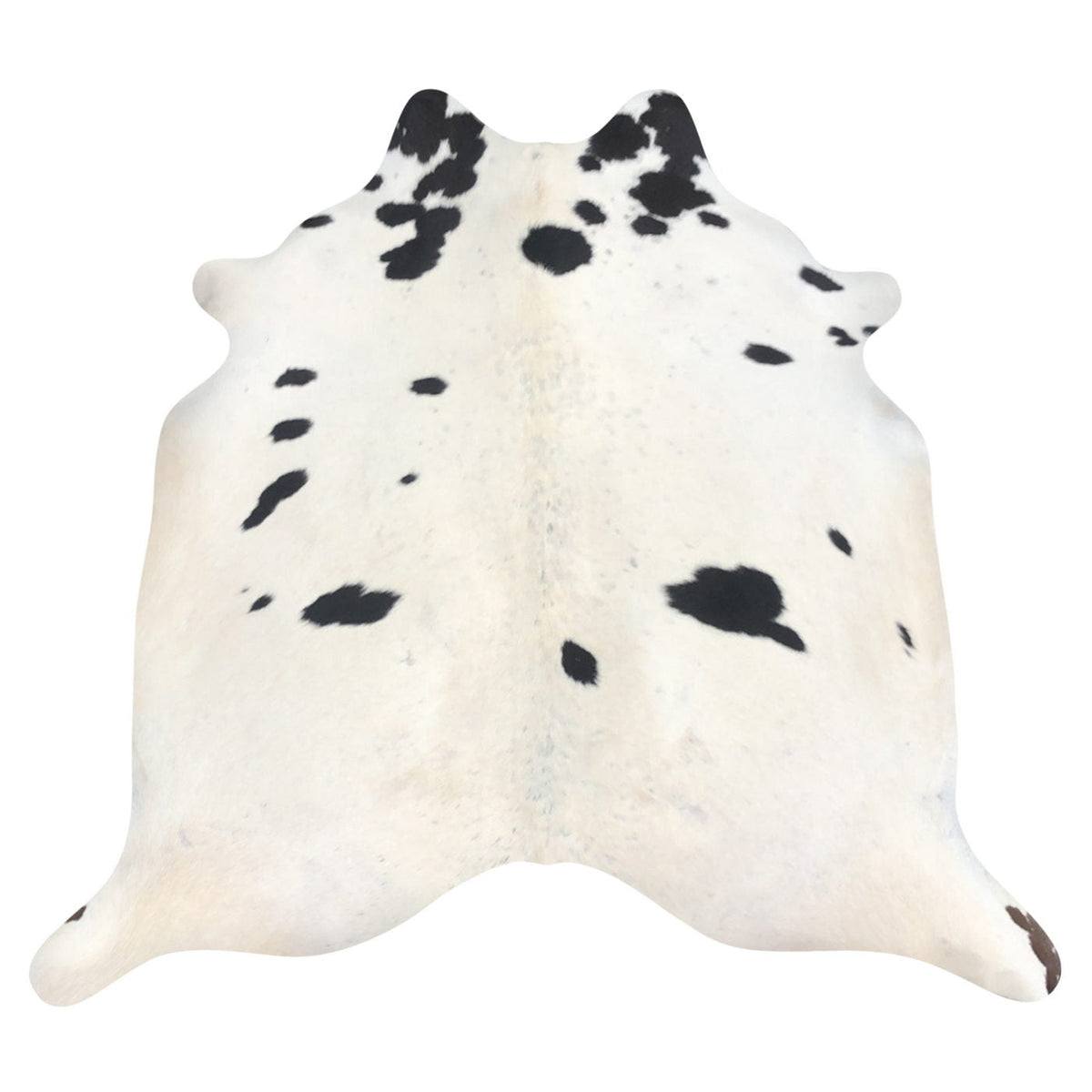 Natural Brazilian Cowhide Rug -  Ivory & Espresso