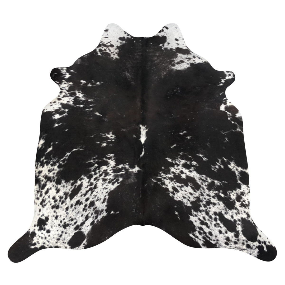 Natural Brazilian Cowhide Rug -  Espresso & Ivory