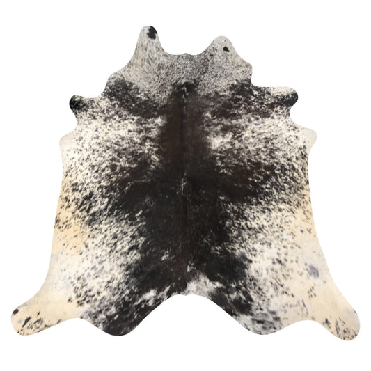 Natural Brazilian Cowhide Rug -  Espresso & Ivory