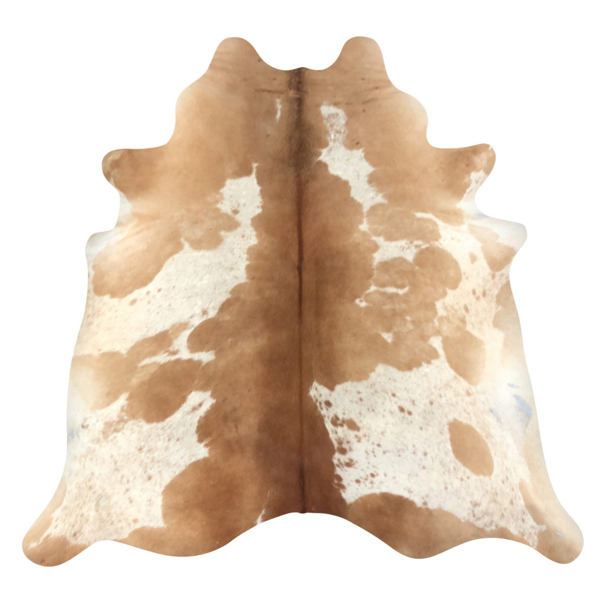 Natural Brazilian Cowhide Rug -  Caramel & Ivory