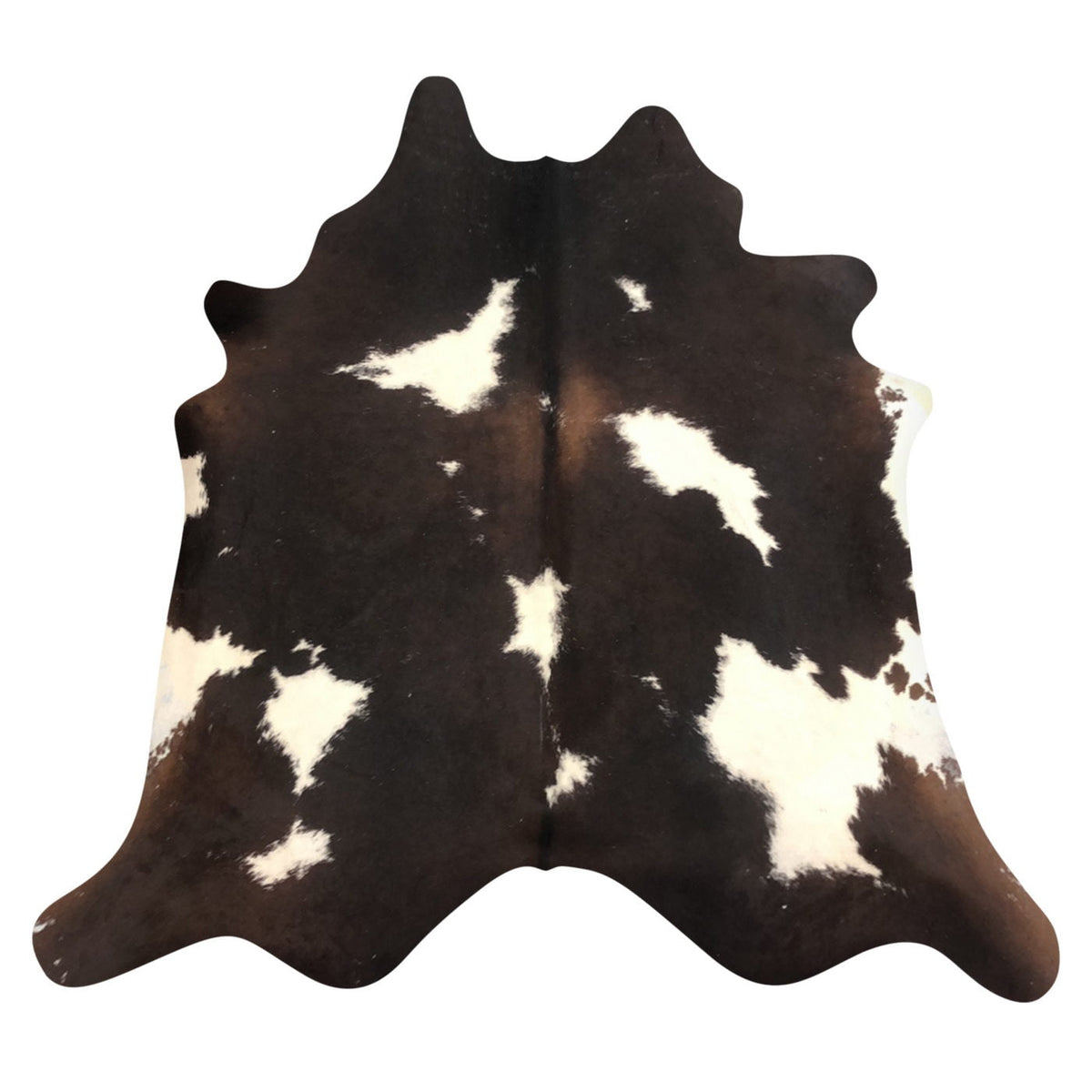 Natural Brazilian Cowhide Rug -  Espresso, Ivory & Mocha