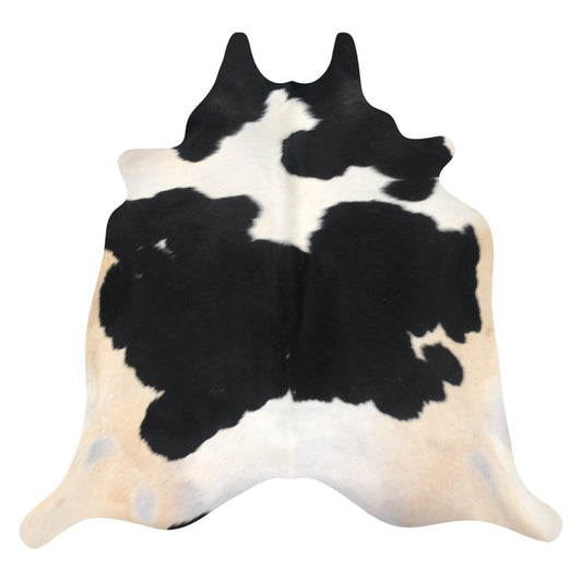 Natural Brazilian Cowhide Rug -  Espresso, Ivory & Beige