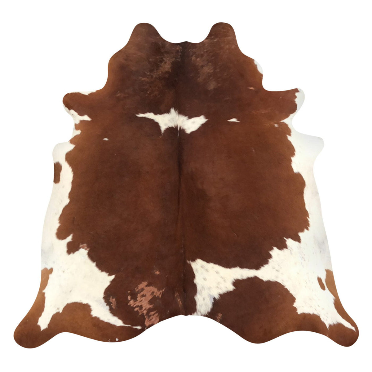 Natural Brazilian Cowhide Rug -  Mocha & Ivory