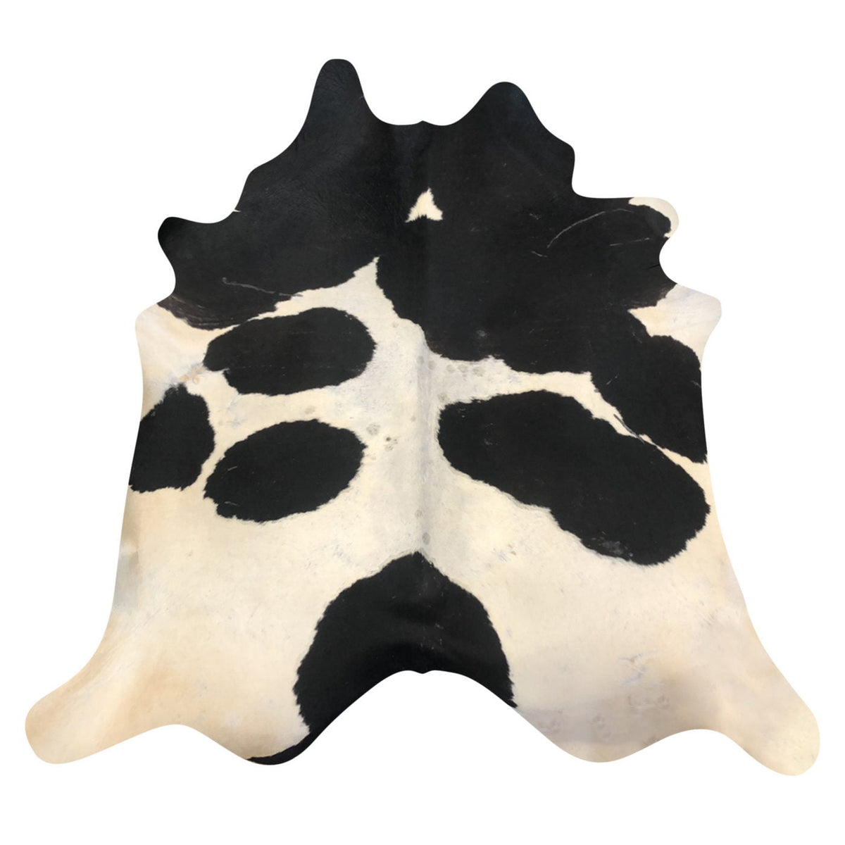 Natural Brazilian Cowhide Rug -  Espresso, Beige & Ivory