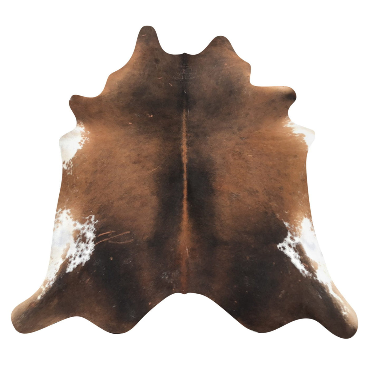 Natural Brazilian Cowhide Rug -  Mocha, Espresso & Ivory
