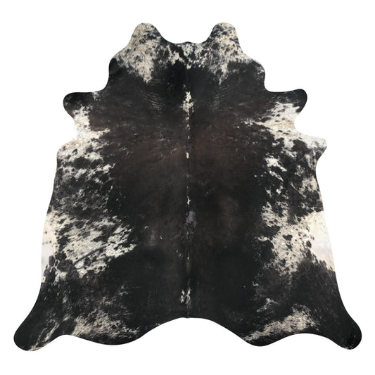 Natural Brazilian Cowhide Rug -  Espresso & Ivory