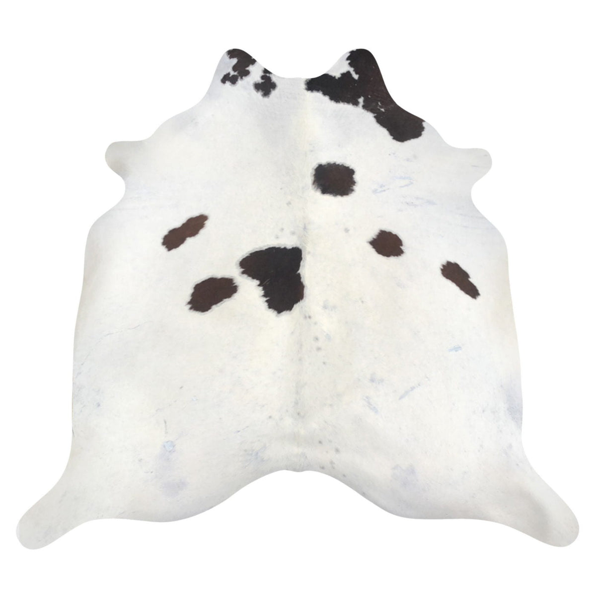 Natural Brazilian Cowhide Rug -  Ivory & Espresso