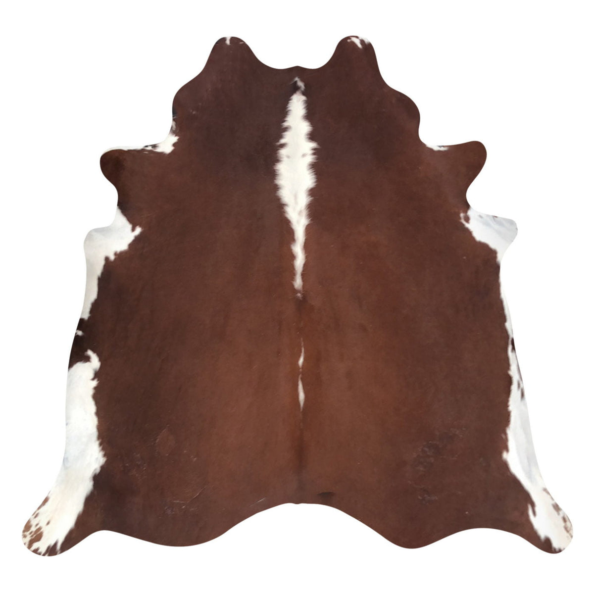 Natural Brazilian Cowhide Rug -  Mocha & Ivory