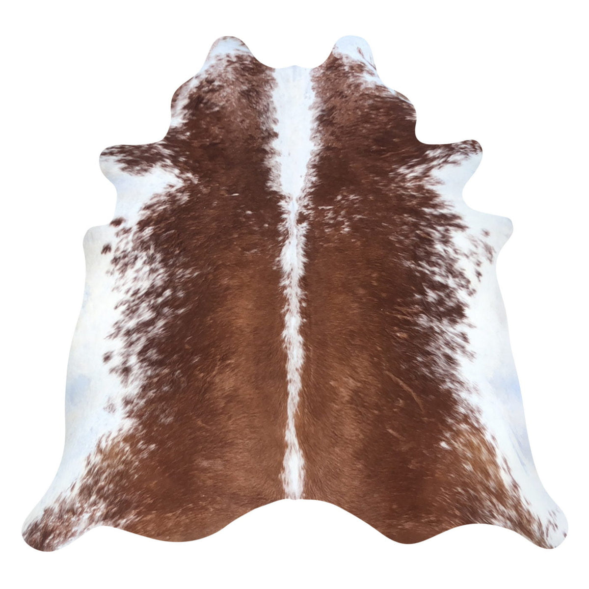 Natural Brazilian Cowhide Rug -  Mocha & Ivory