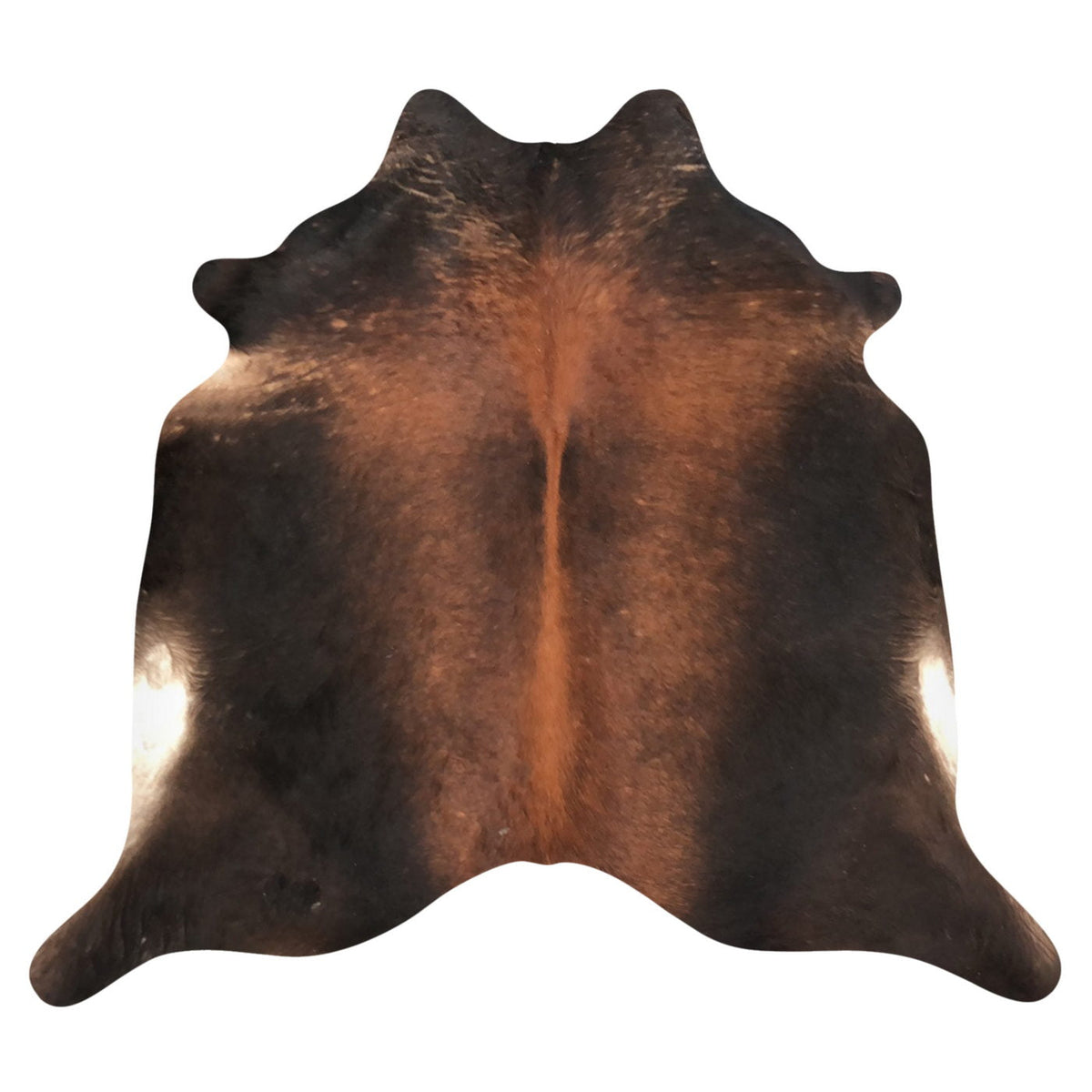Natural Brazilian Cowhide Rug -  Mocha, Espresso & Ivory