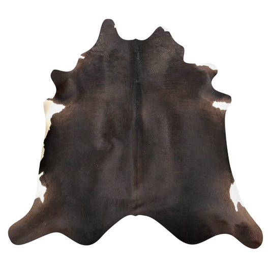 Natural Brazilian Cowhide Rug -  Chocolate & Ivory