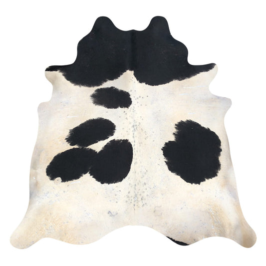 Natural Brazilian Cowhide Rug -  Espresso, Beige & Ivory