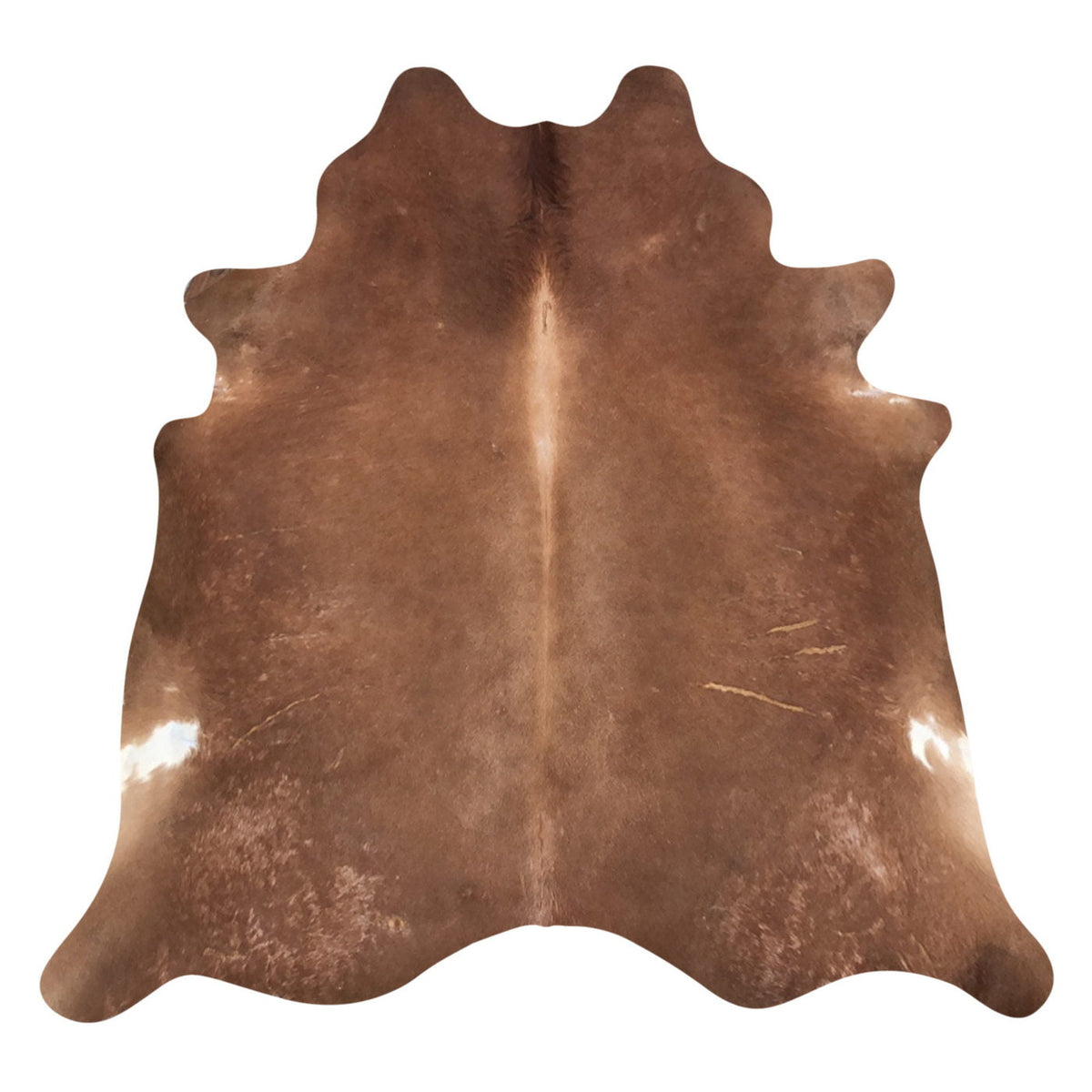 Natural Brazilian Cowhide Rug -  Mocha & Ivory