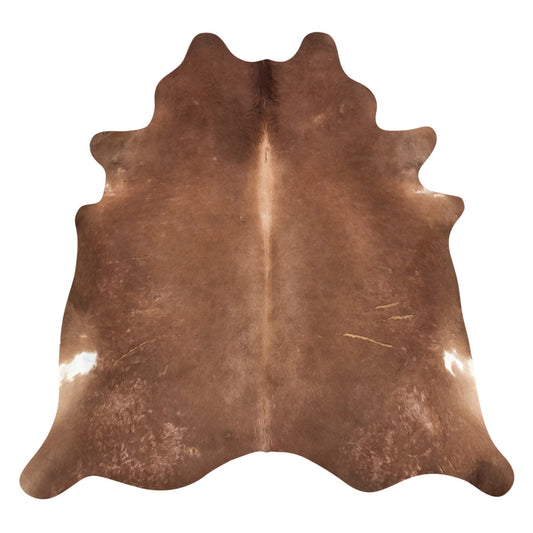 Natural Brazilian Cowhide Rug -  Mocha & Ivory